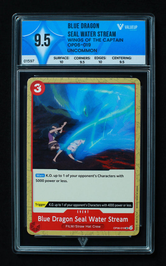 01597 BLUE DRAGON SEAL WATER STREAM Grading Card