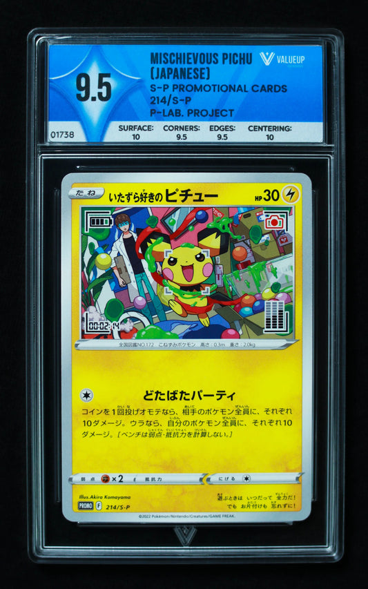 01738 MISCHIEVOUS PICHU (JAPANESE) Grading Card