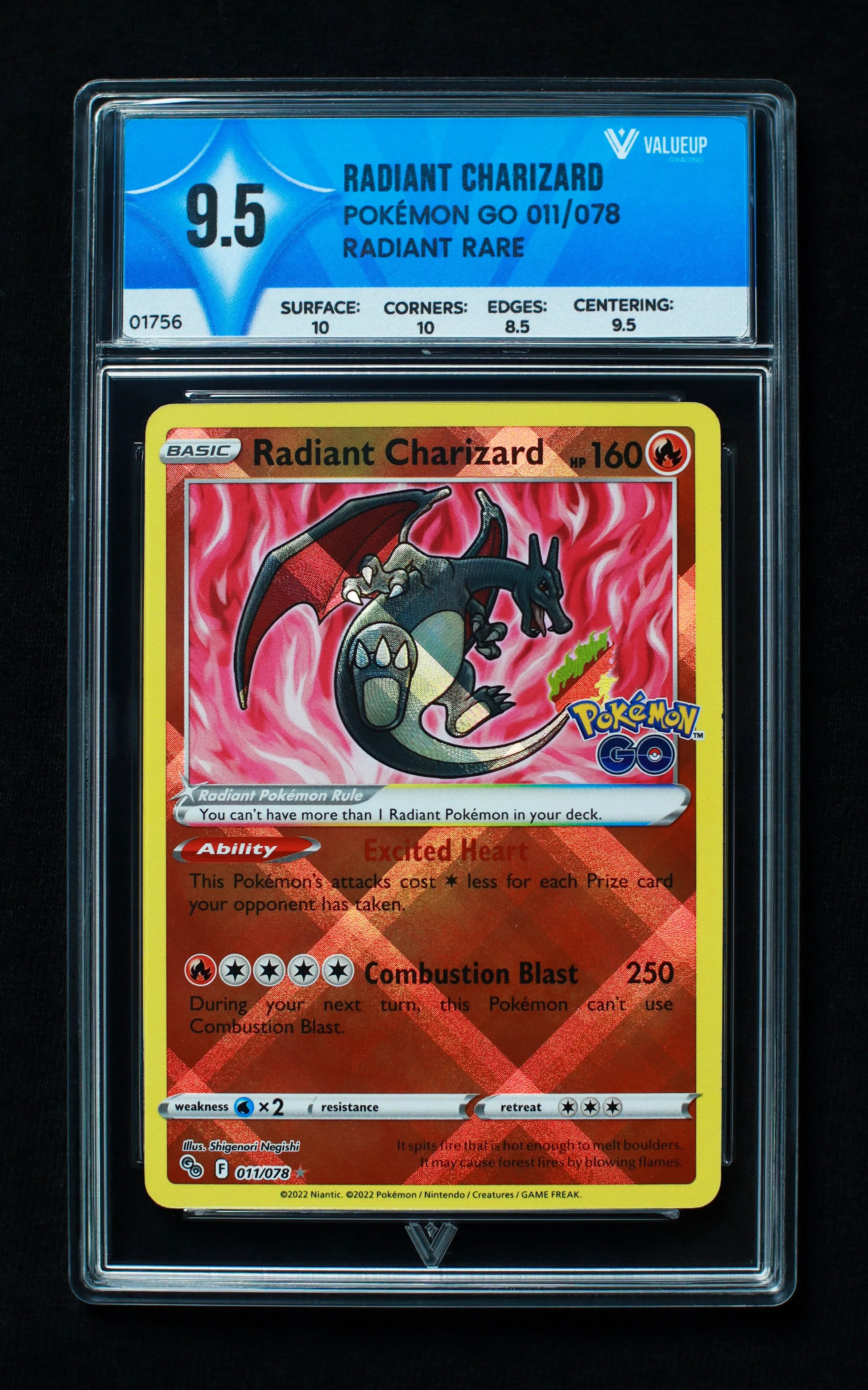 01756 RADIANT CHARIZARD Grading Card