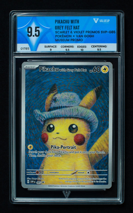 01785 PIKACHU WITH GREY FELT HAT Grading Card