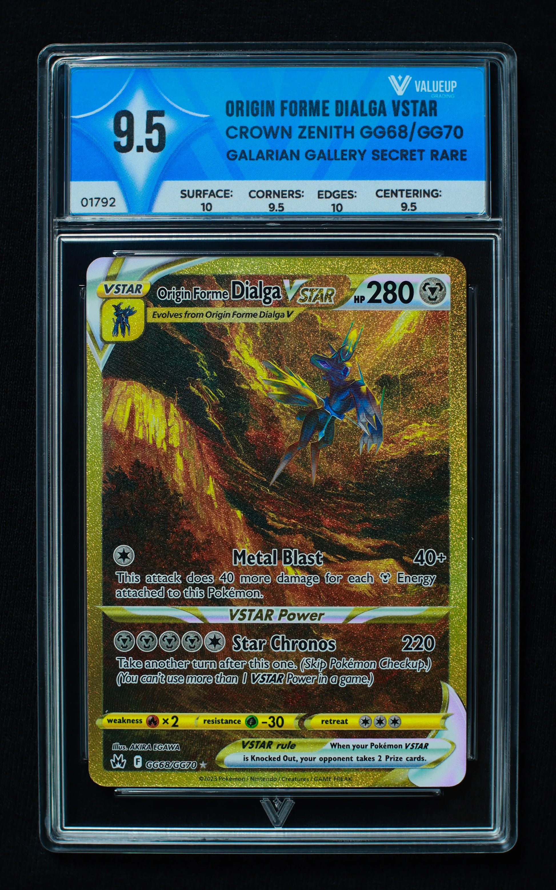 01792 ORIGIN FORME DIALGA VSTAR Grading Card
