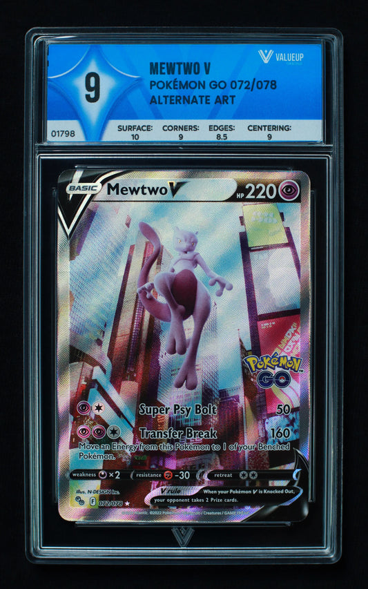 01798 MEWTWO V Grading Card