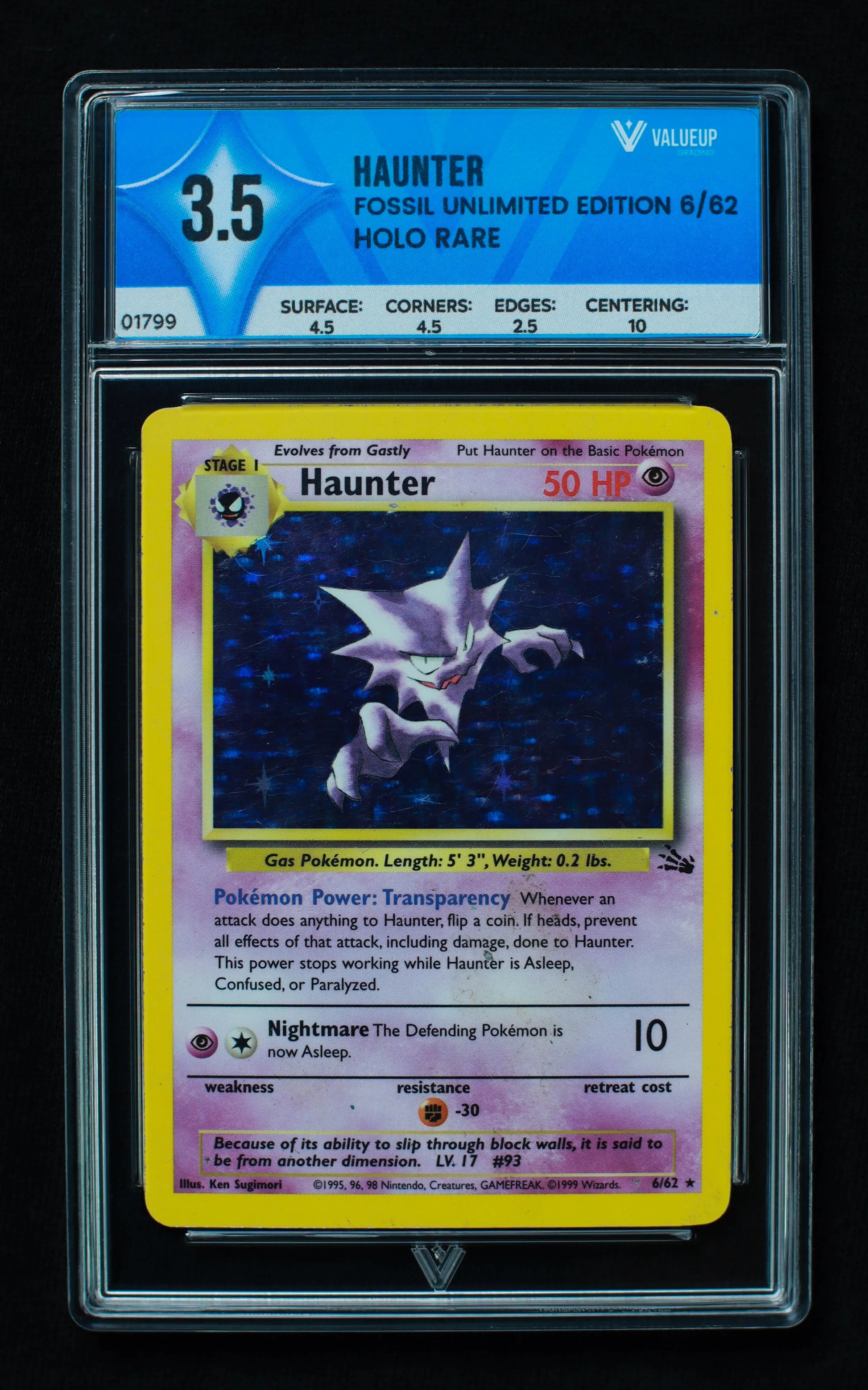01799 HAUNTER Grading Card