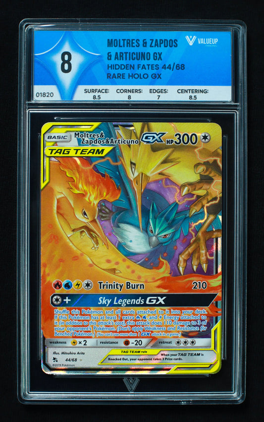 01820 MOLTRES & ZAPDOS & ARTICUNO GX Grading Card