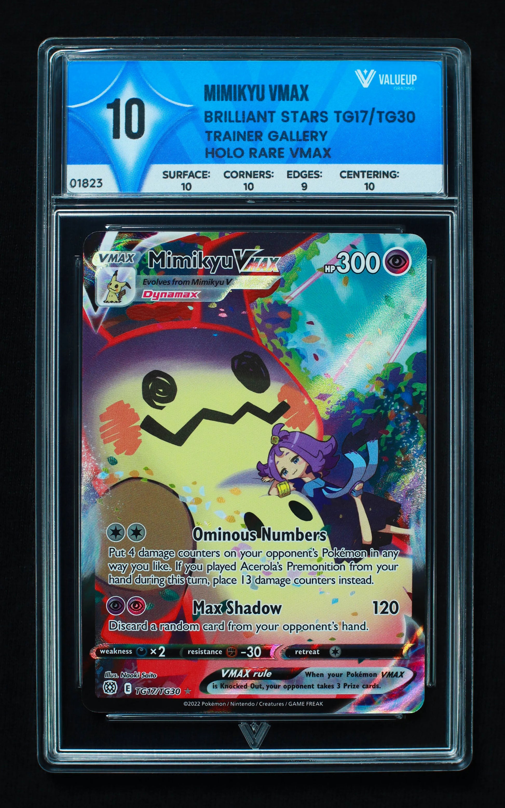 01823 MIMIKYU VMAX Grading Card