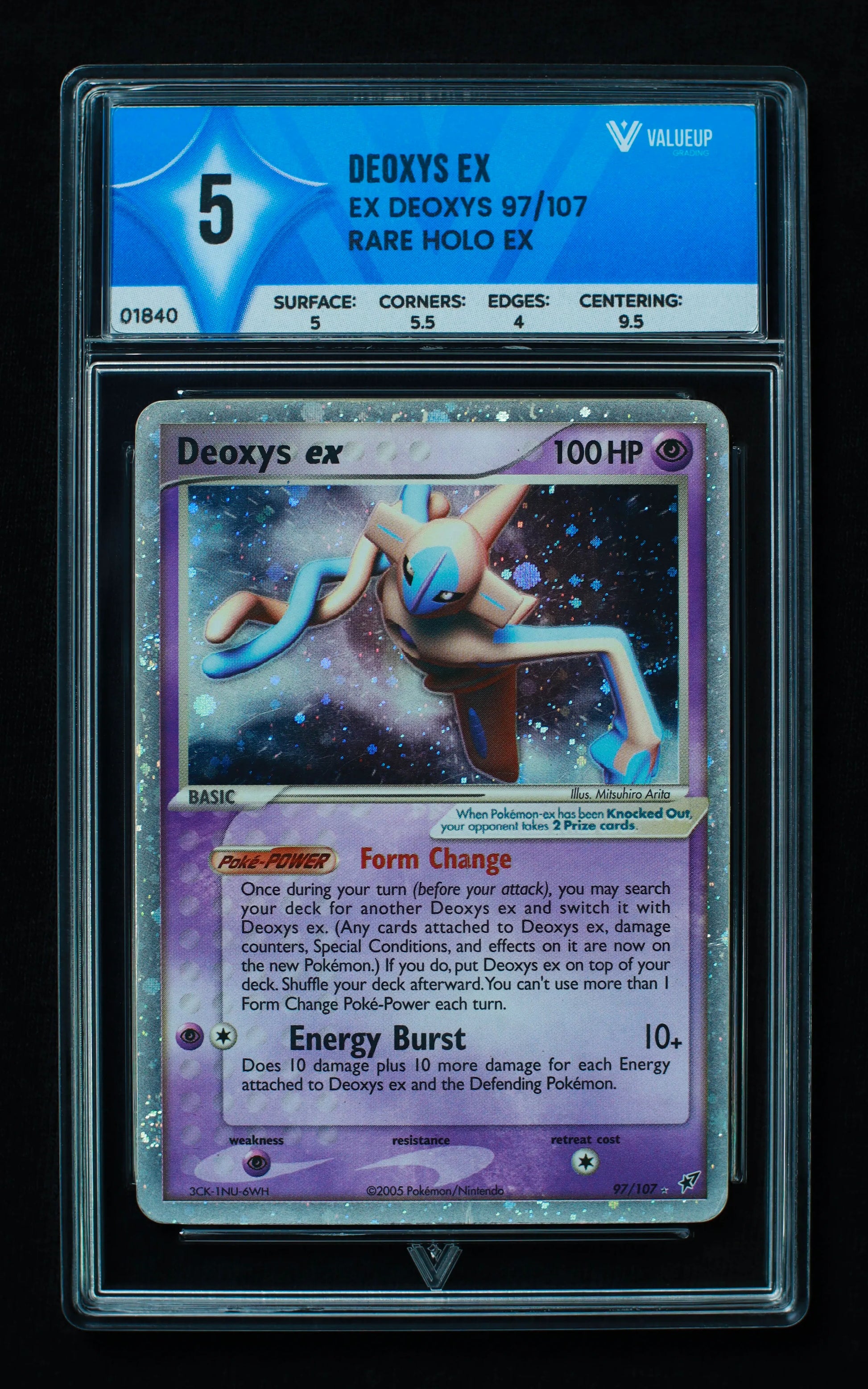 01840 DEOXYS EX Grading Card