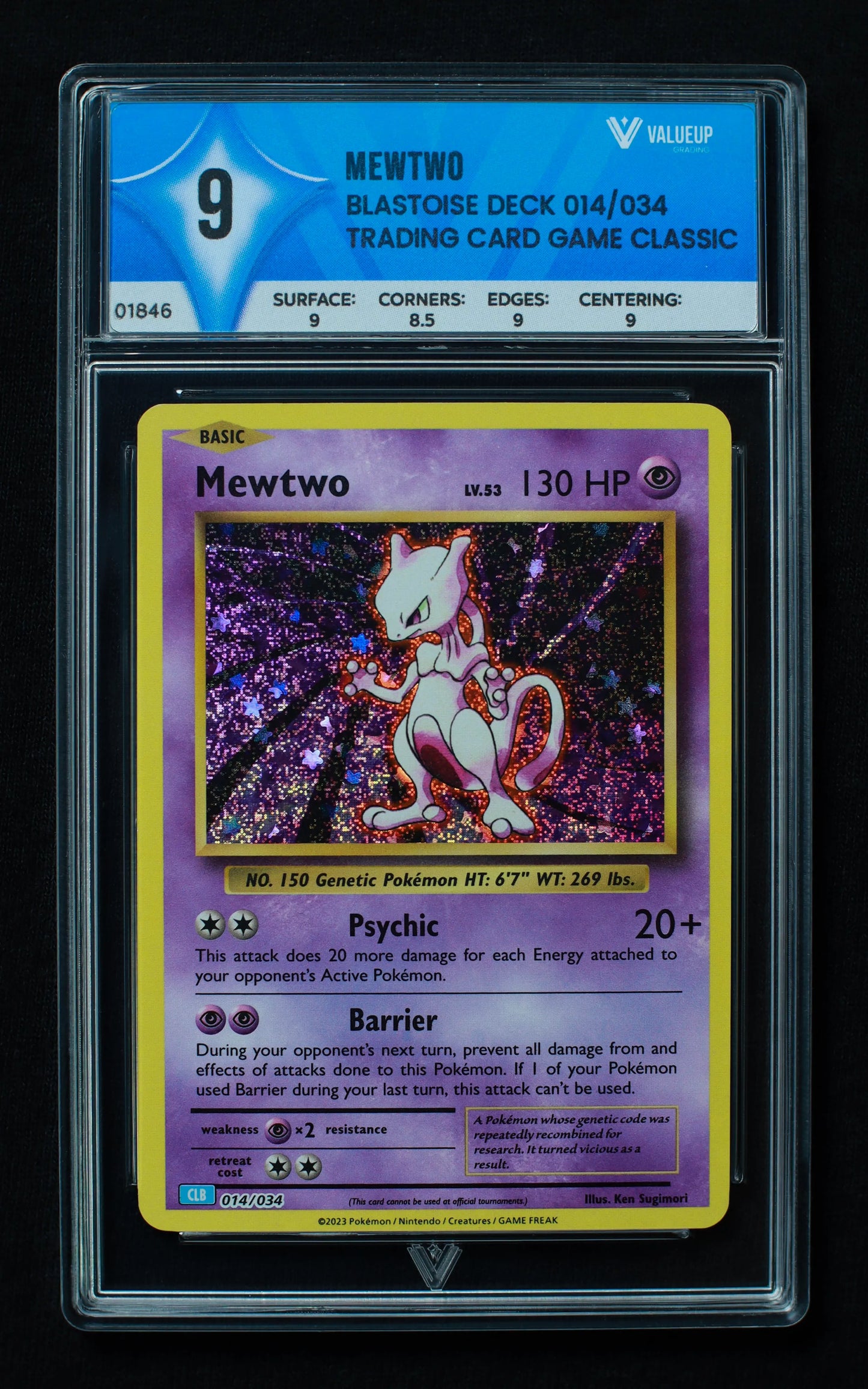 01846 MEWTWO Grading Card