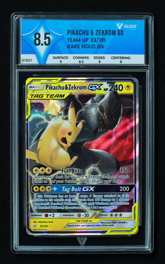 01851 PIKACHU & ZEKROM GX Grading Card