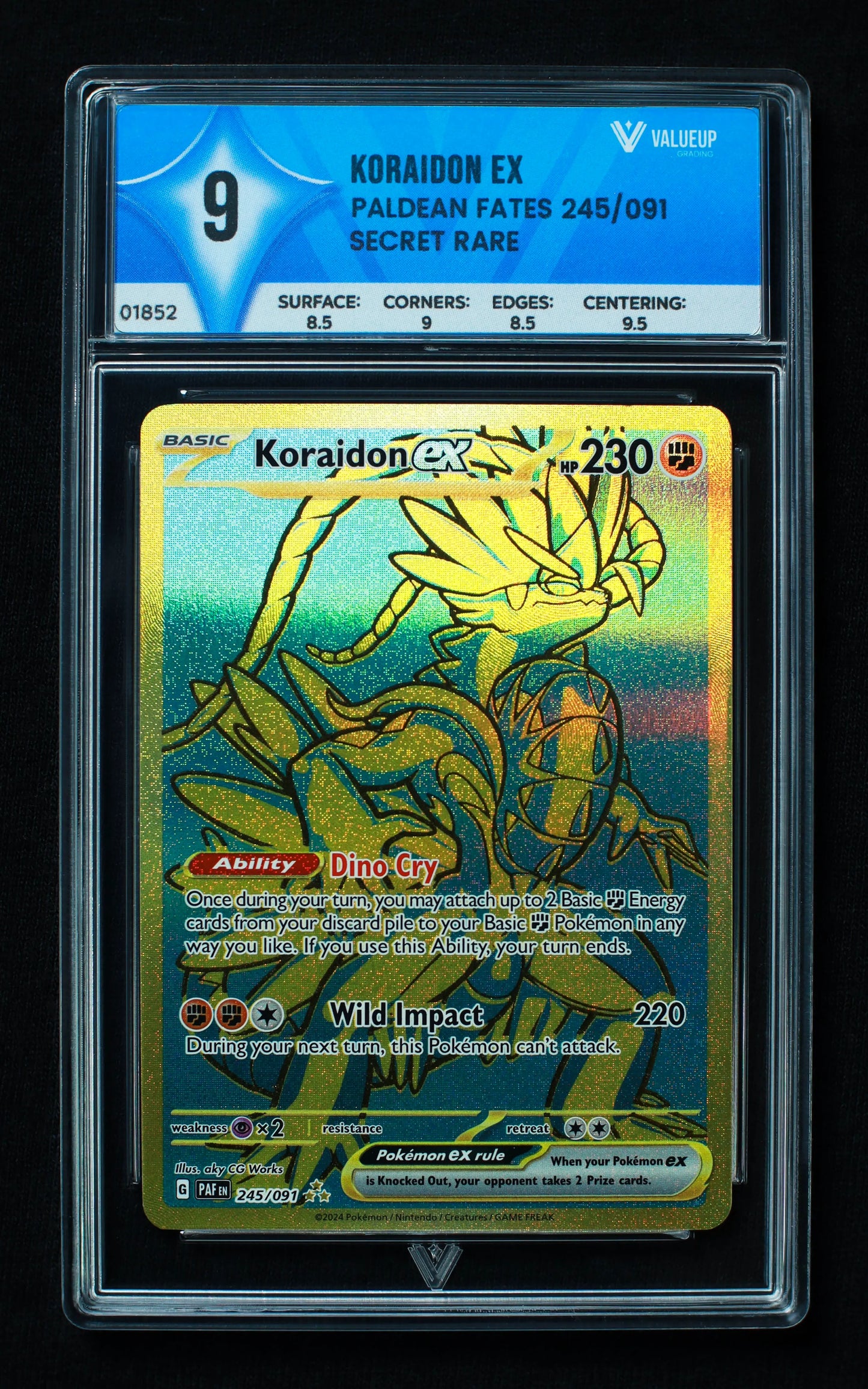 01852 KORAIDON EX Grading Card