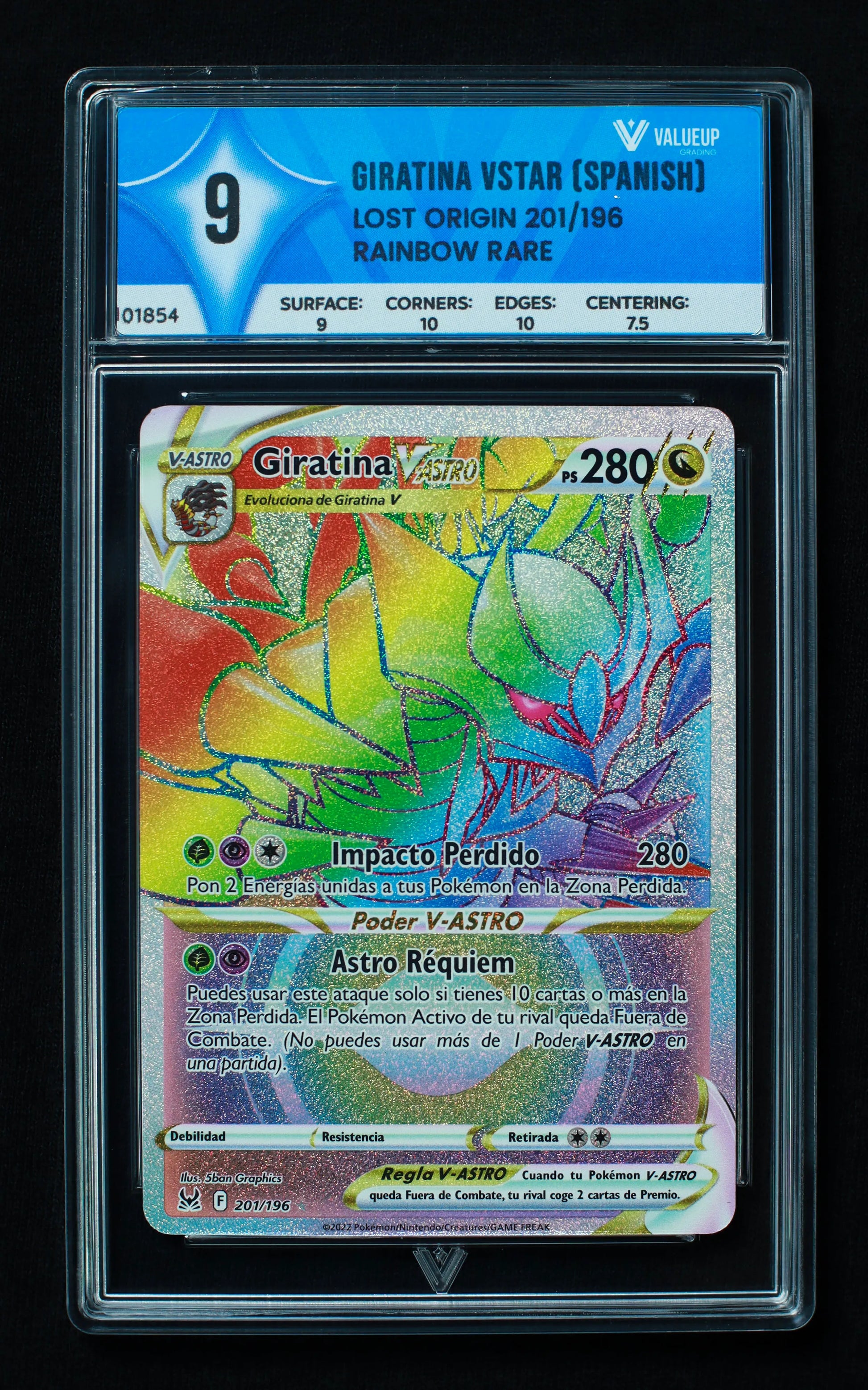 01854 GIRATINA VSTAR (SPANISH) Grading Card