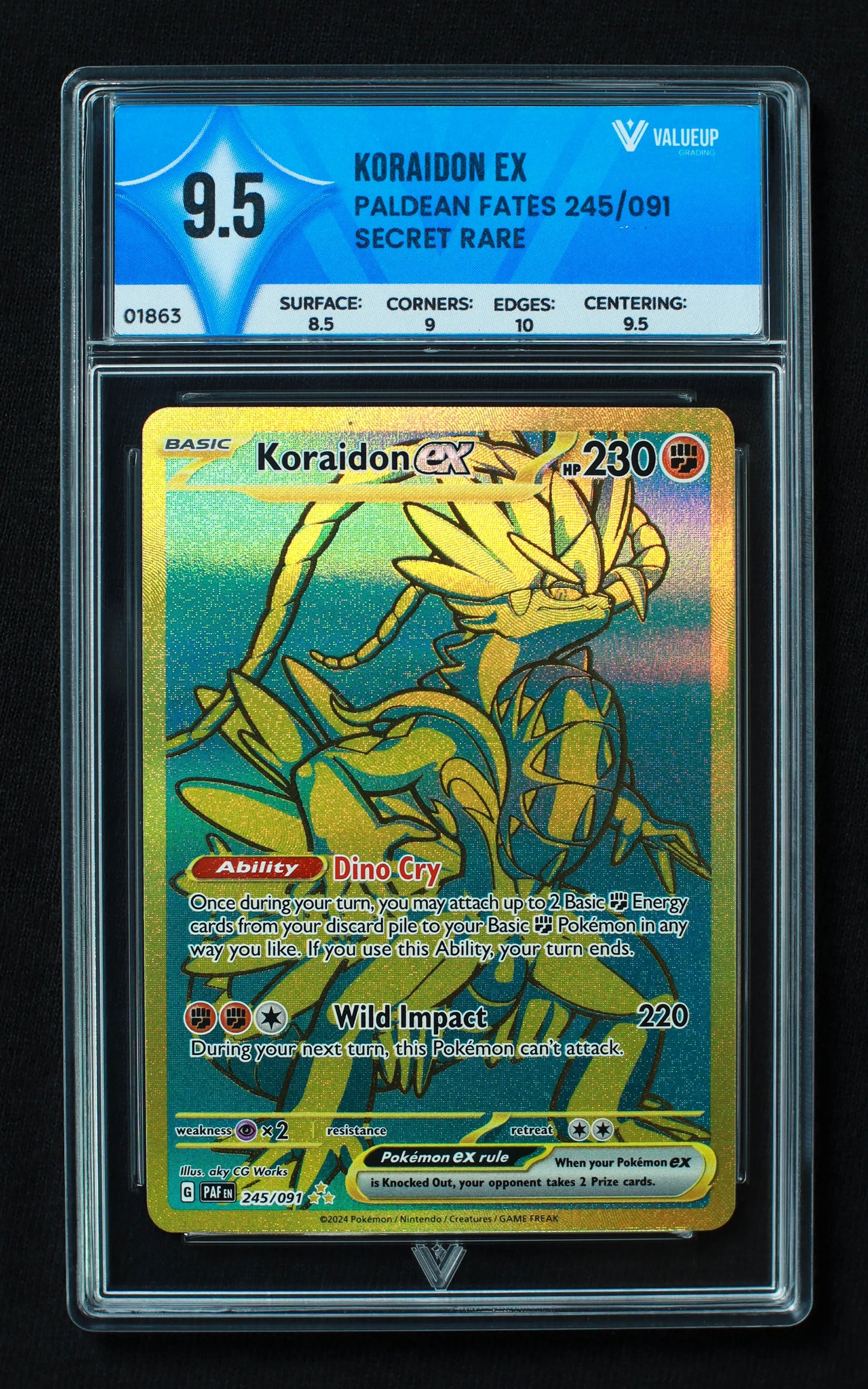 01863 KORAIDON EX Grading Card