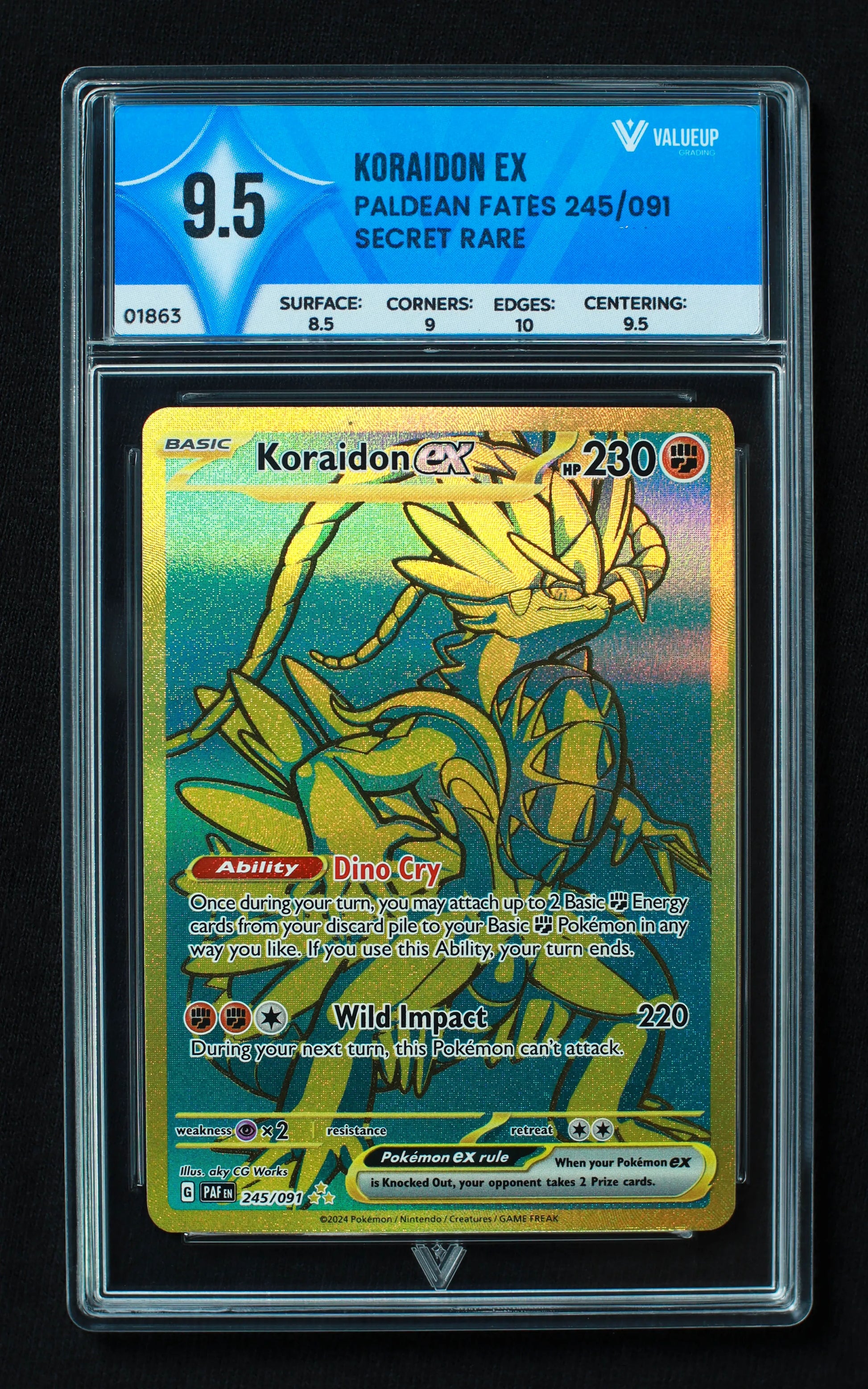 01863 KORAIDON EX Grading Card