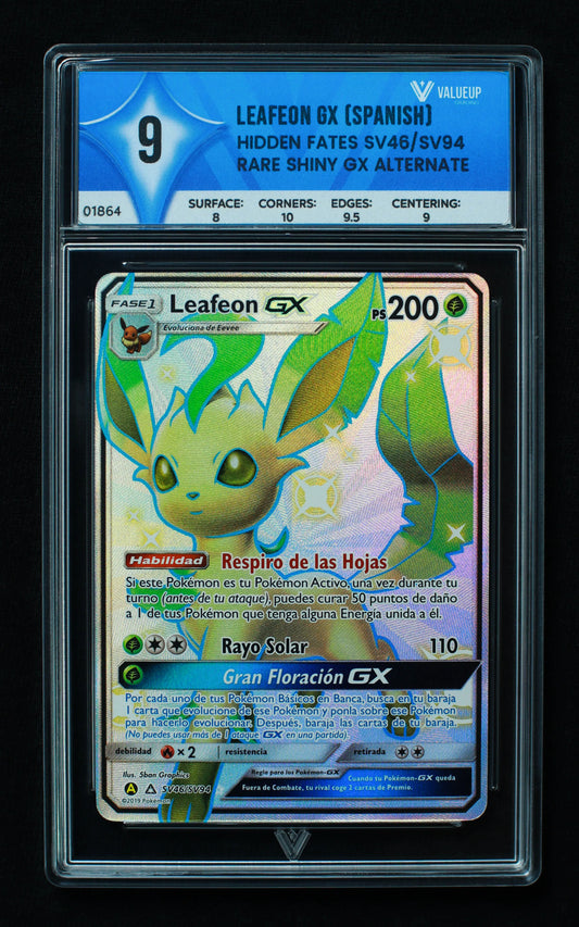 01864 LEAFEON GX (SPANISH) Grading Card