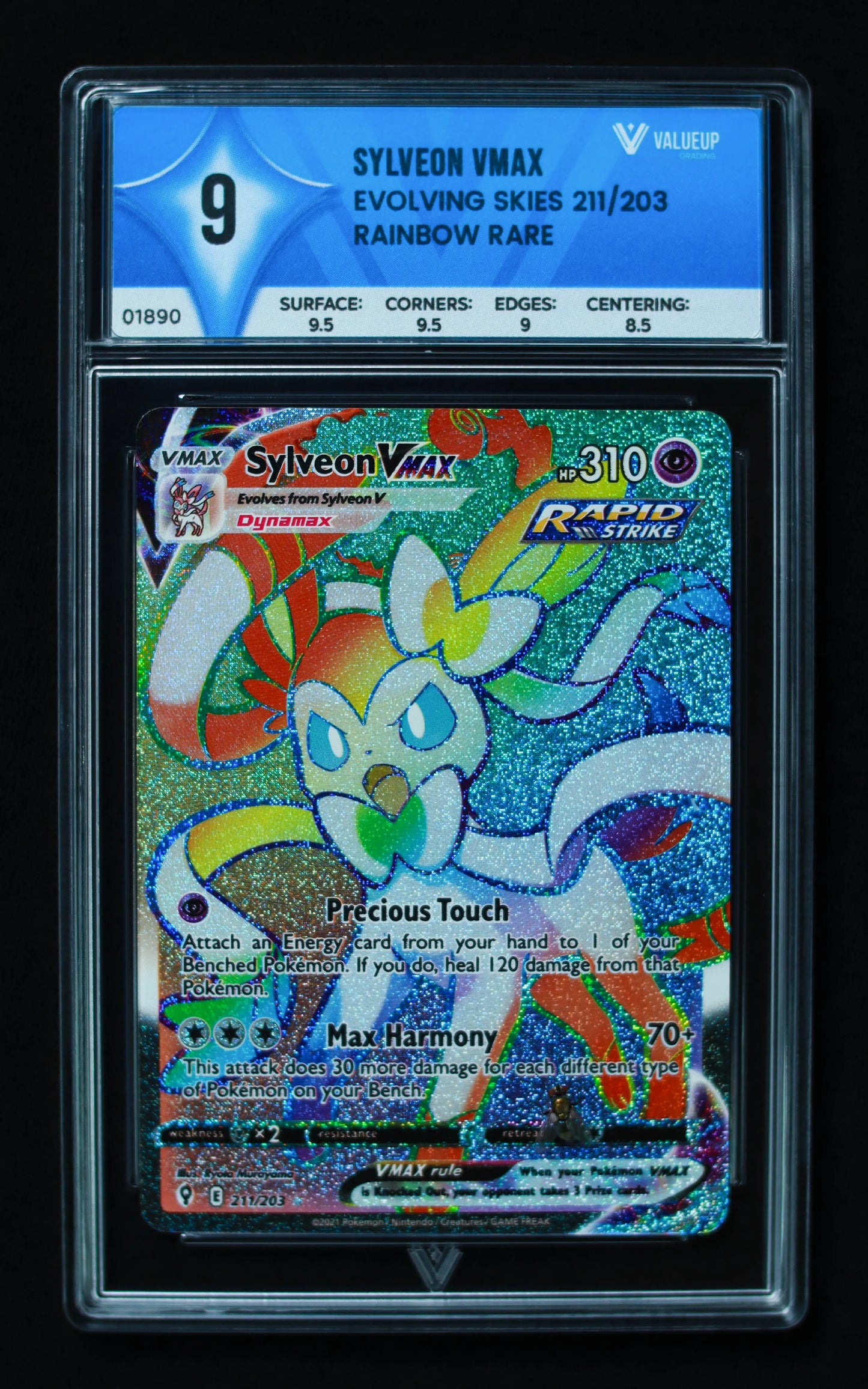01890 SYLVEON VMAX Grading Card
