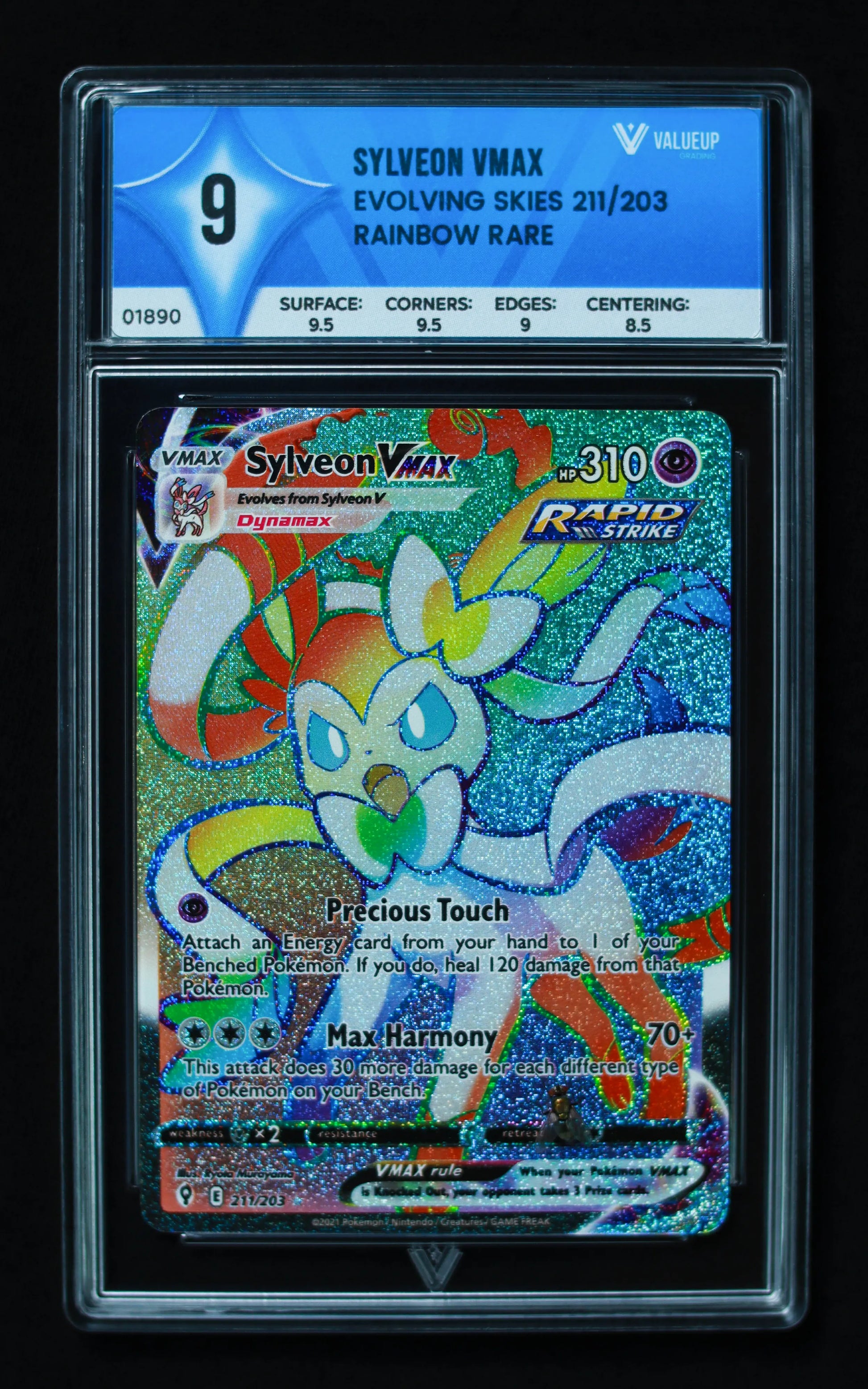 01890 SYLVEON VMAX Grading Card