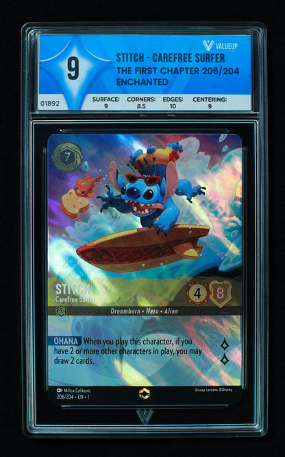 01892 STITCH - CAREFREE SURFER Grading Card
