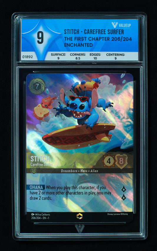01892 STITCH - CAREFREE SURFER Grading Card