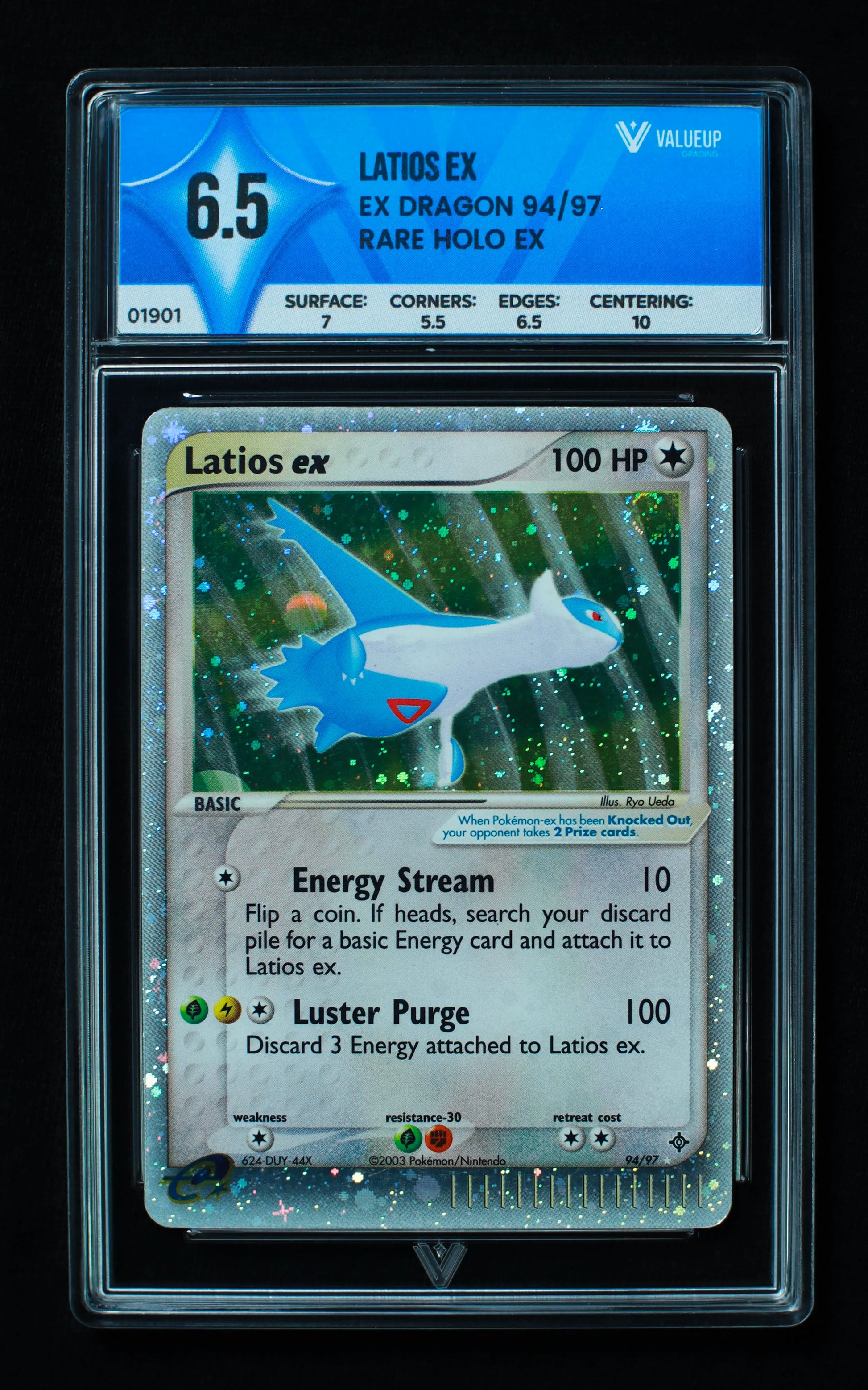 01901 LATIOS EX Grading Card