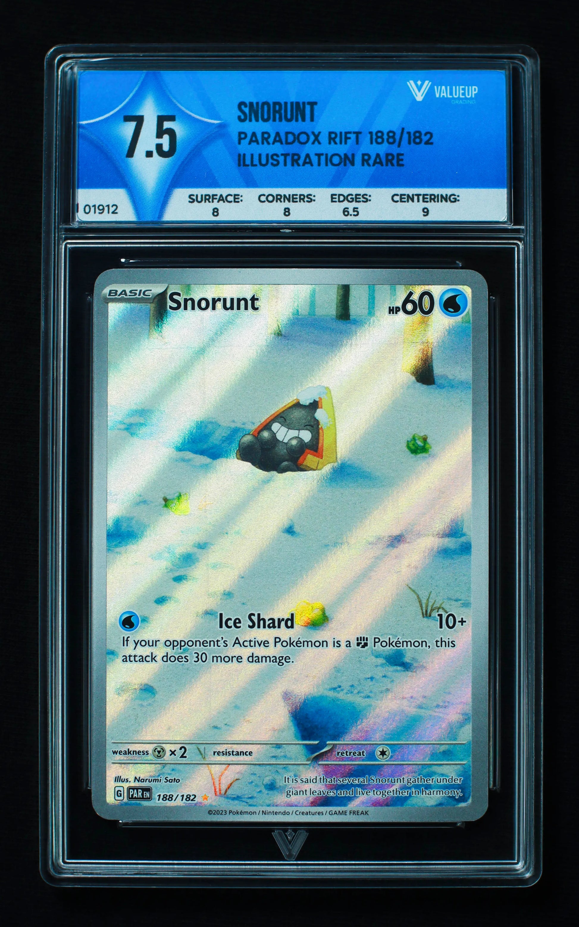 01912 SNORUNT Grading Card