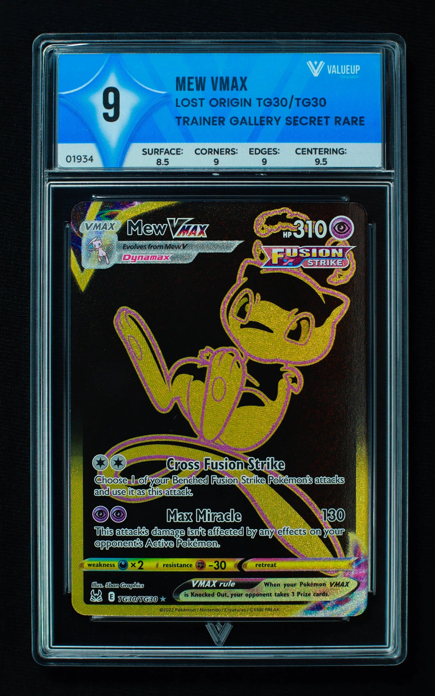 01934 MEW VMAX Grading Card