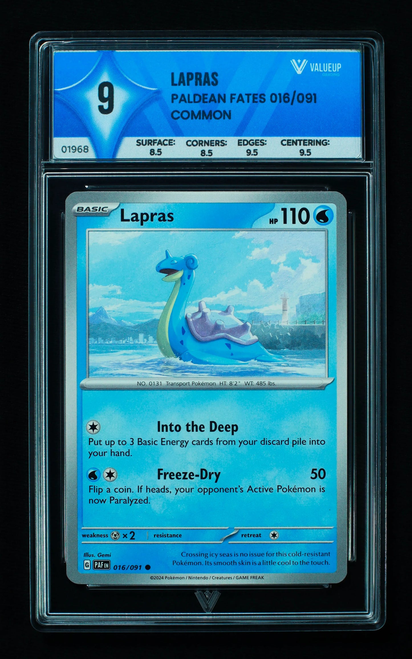 01968 LAPRAS Grading Card