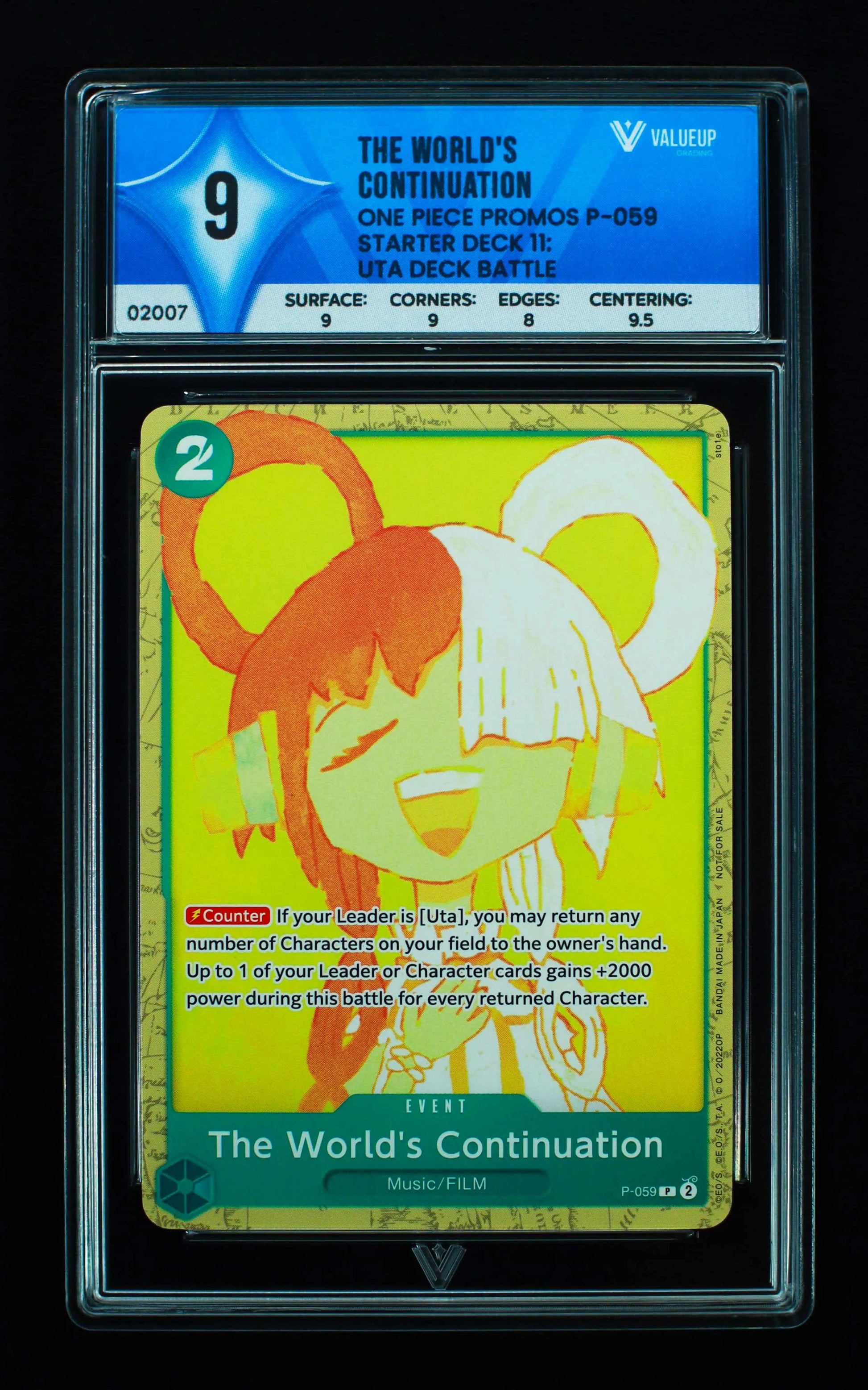 02007 THE WORLD'S CONTINUATION Grading Card