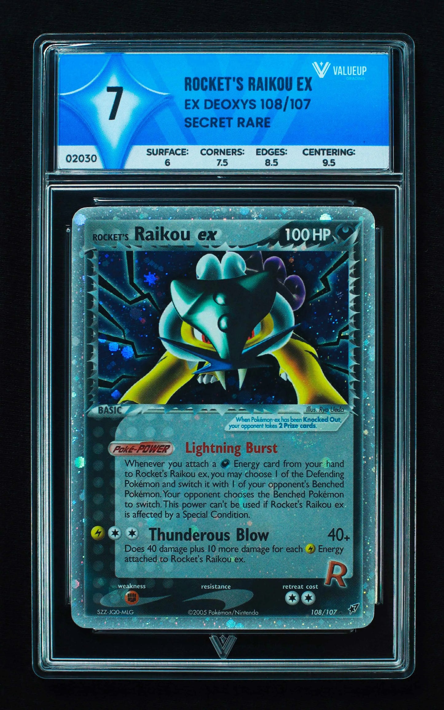 02030 ROCKET'S RAIKOU EX Grading Card