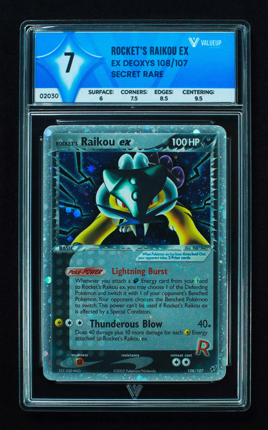 02030 ROCKET'S RAIKOU EX Grading Card