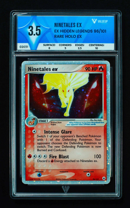02031 NINETALES EX Grading Card