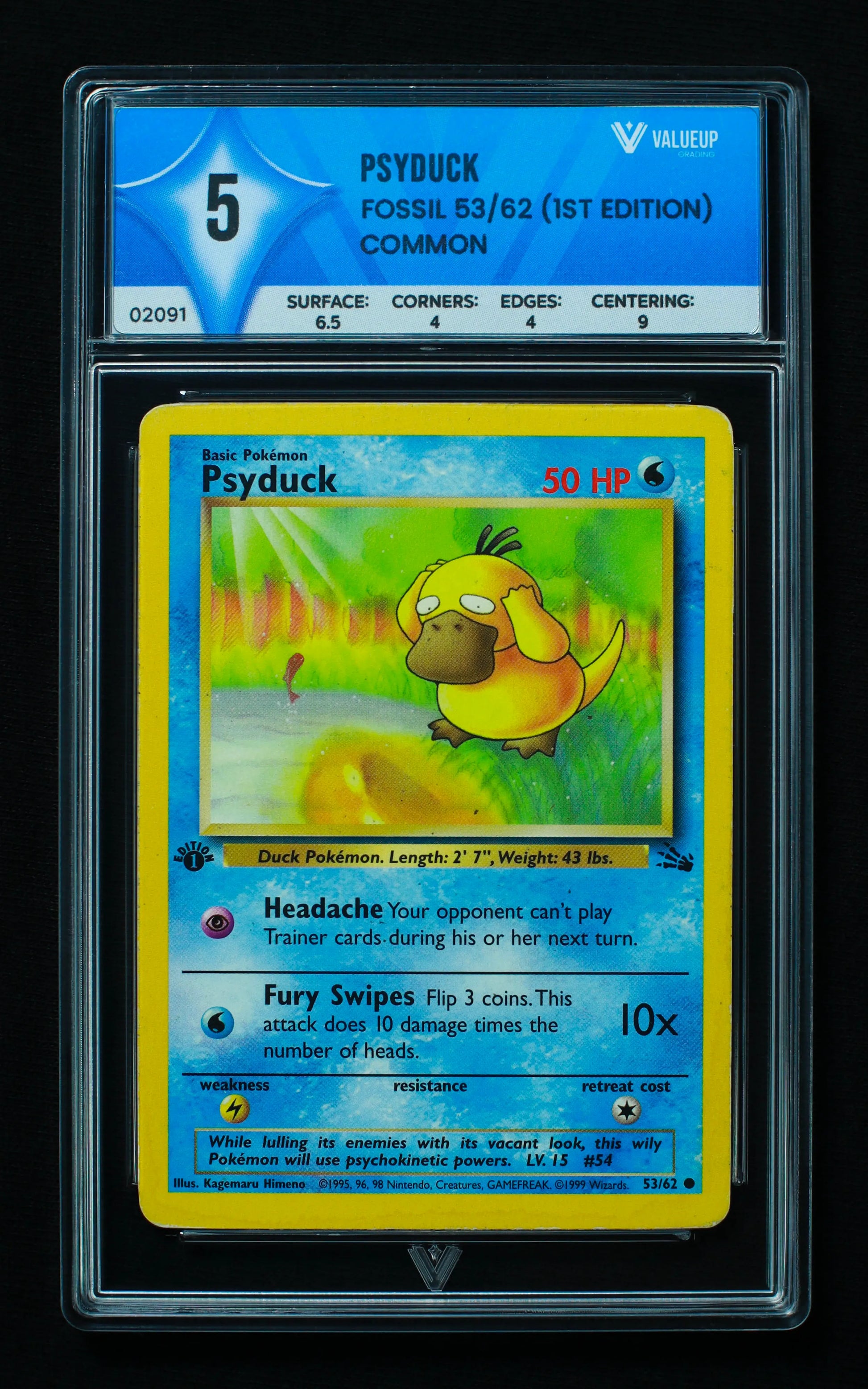 02091 PSYDUCK Grading Card