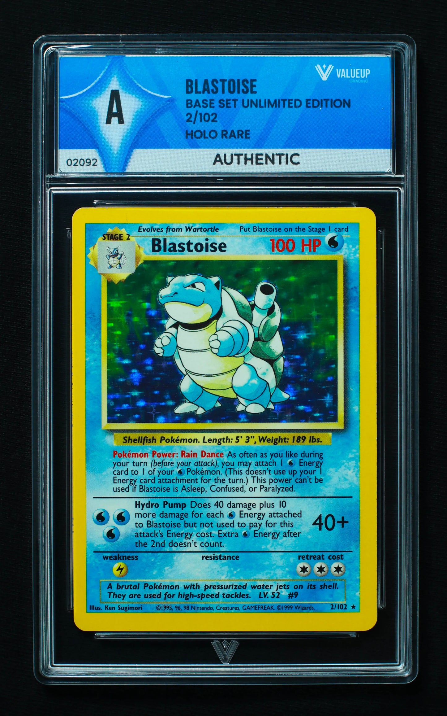 02092 BLASTOISE Grading Card