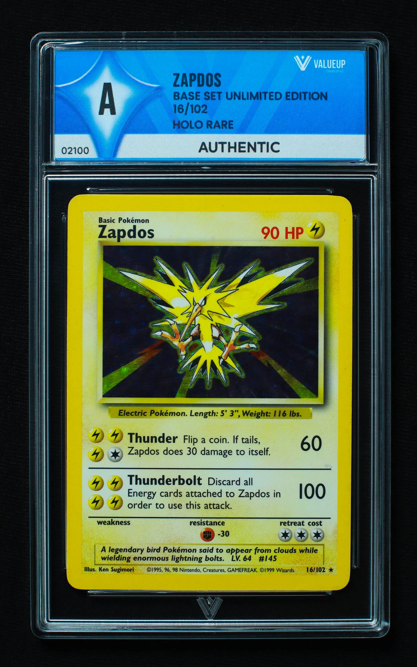 02100 ZAPDOS Grading Card