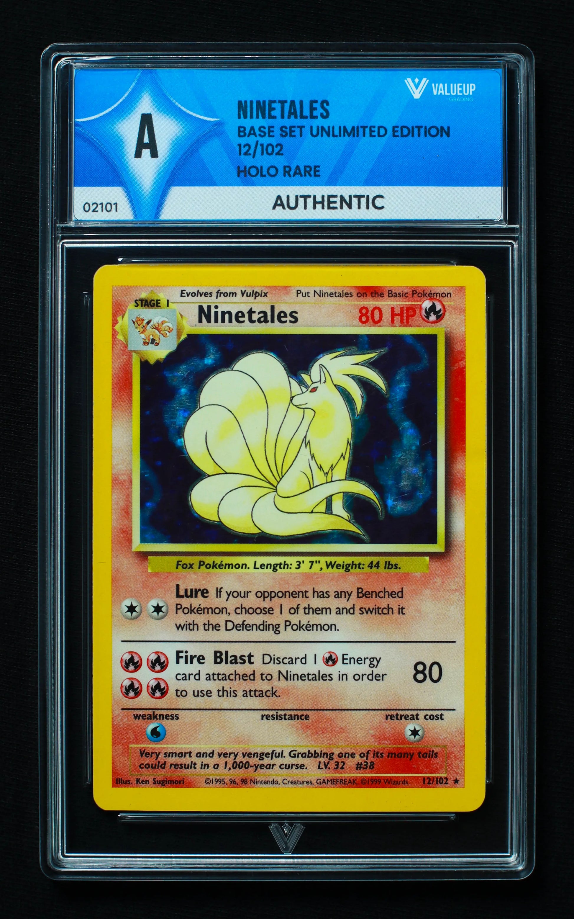 02101 NINETALES Grading Card