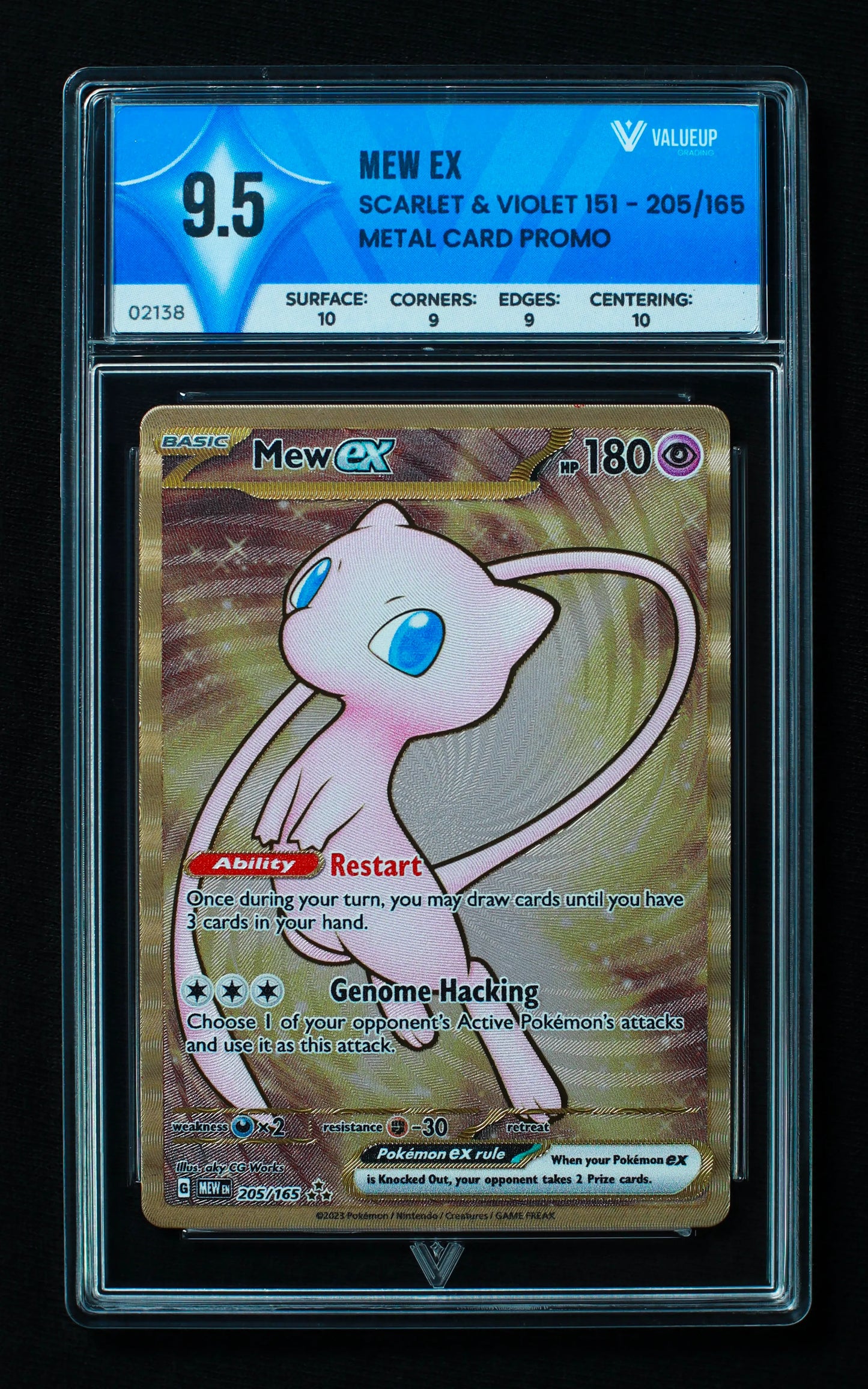 02138 MEW EX Grading Card