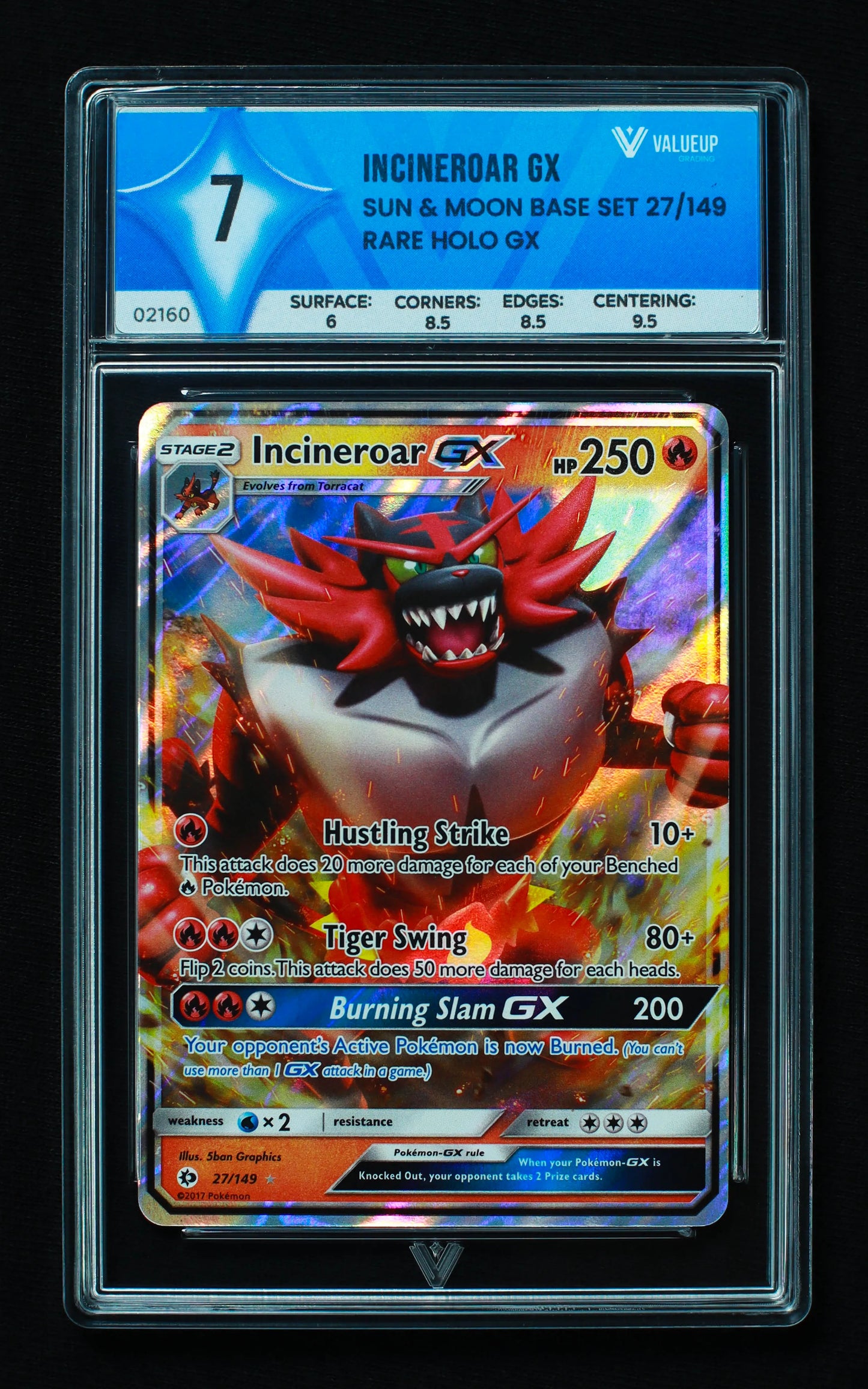 02160 INCINEROAR GX Grading Card