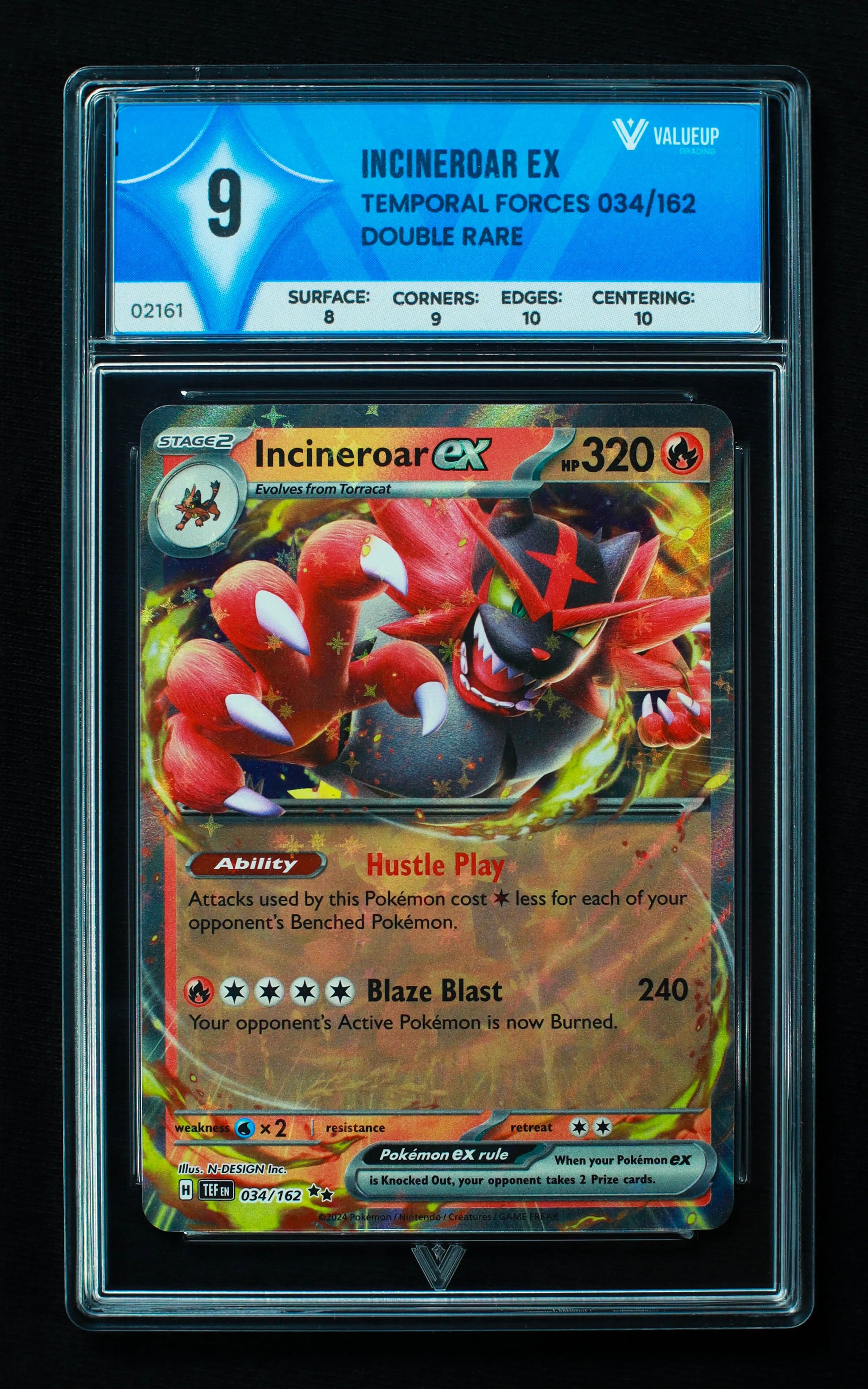 02161 INCINEROAR EX Grading Card