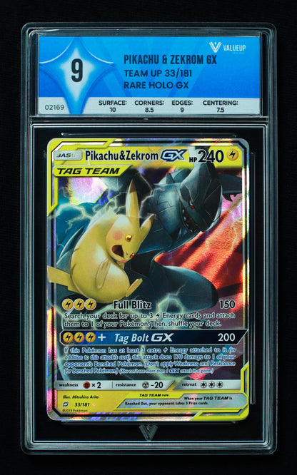 02169 PIKACHU & ZEKROM GX Grading Card