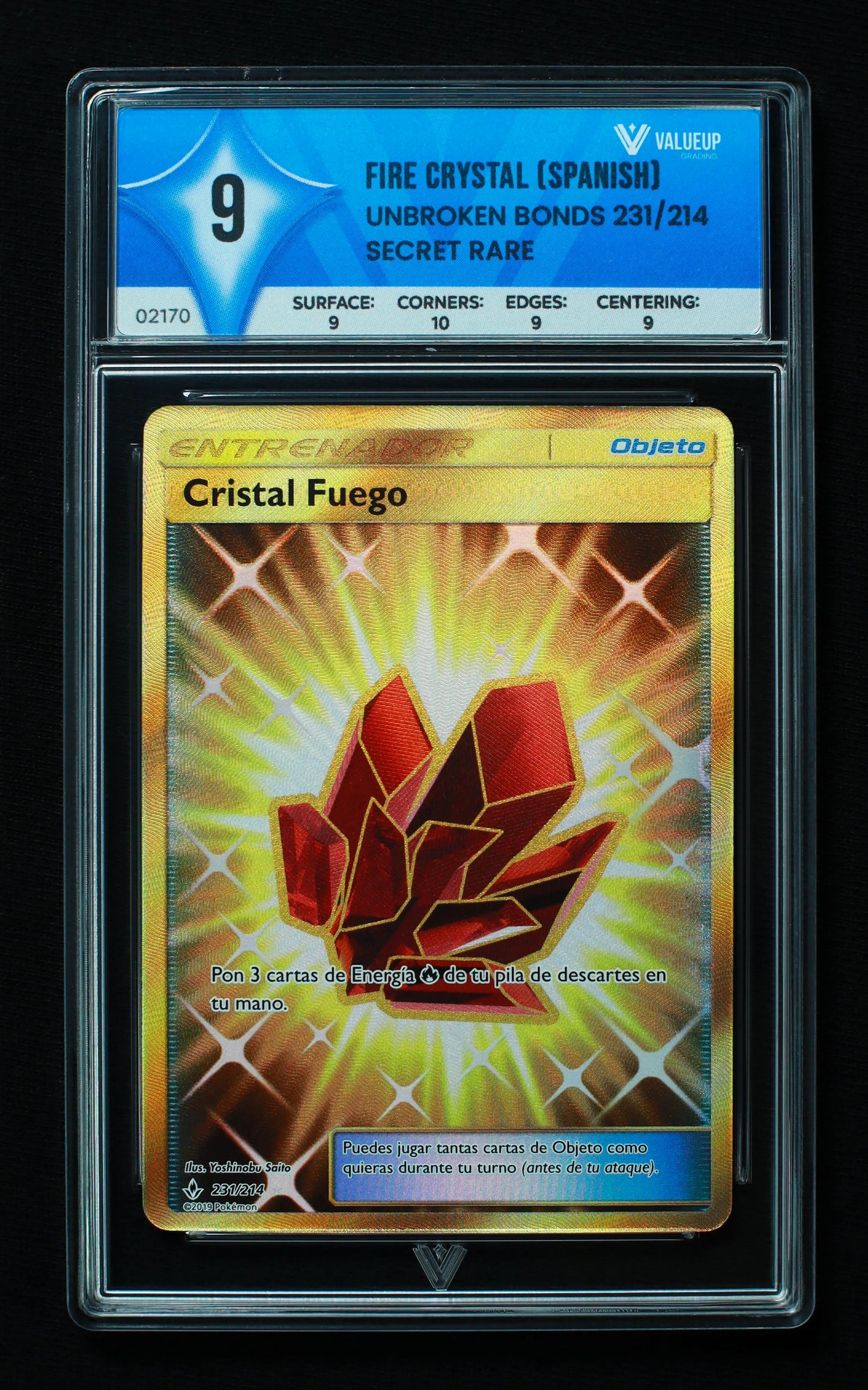 02170 FIRE CRYSTAL (SPANISH) Grading Card