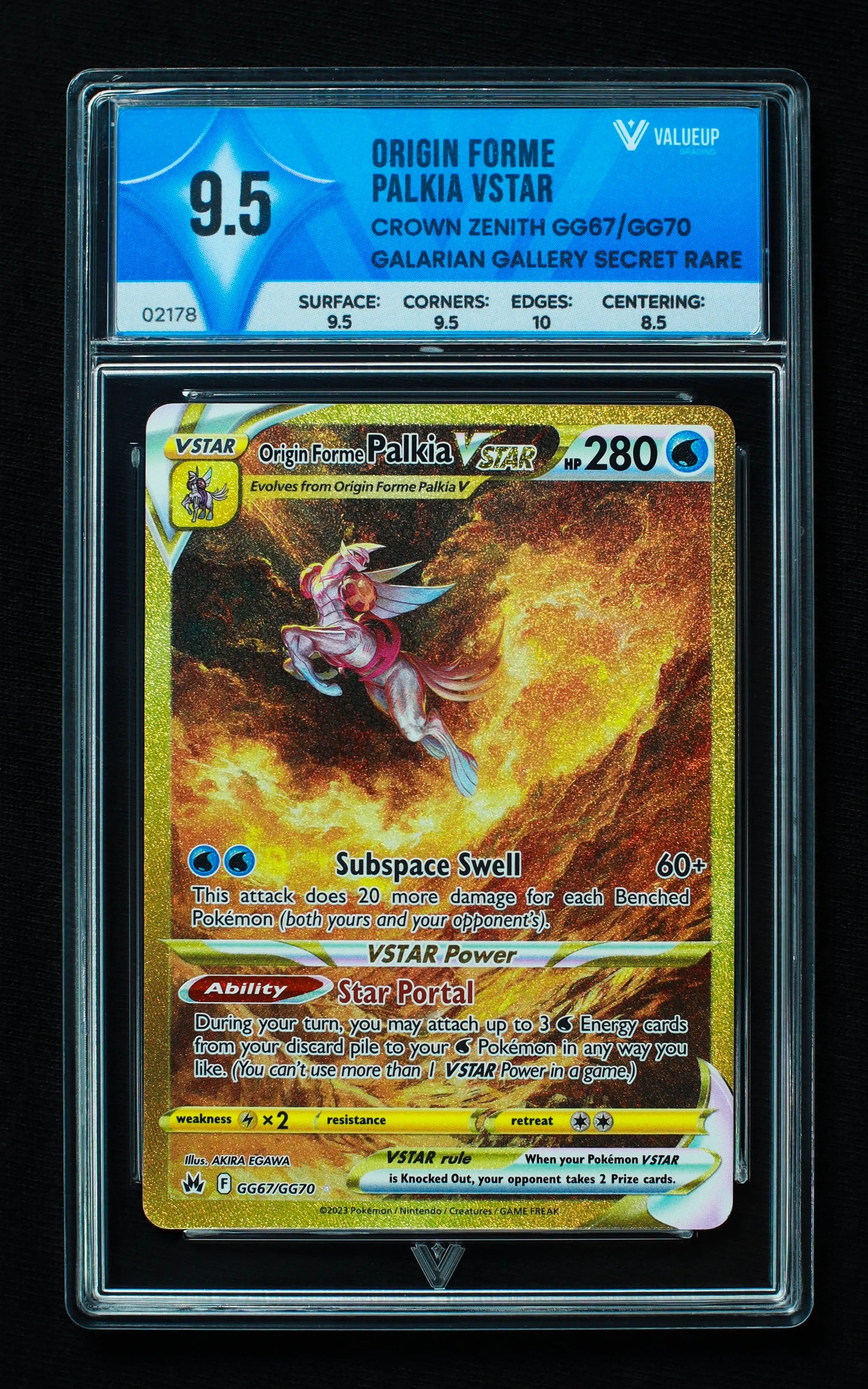 02178 ORIGIN FORME PALKIA VSTAR Grading Card