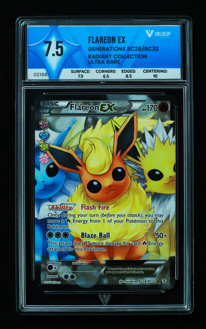 02188 FLAREON EX Grading Card