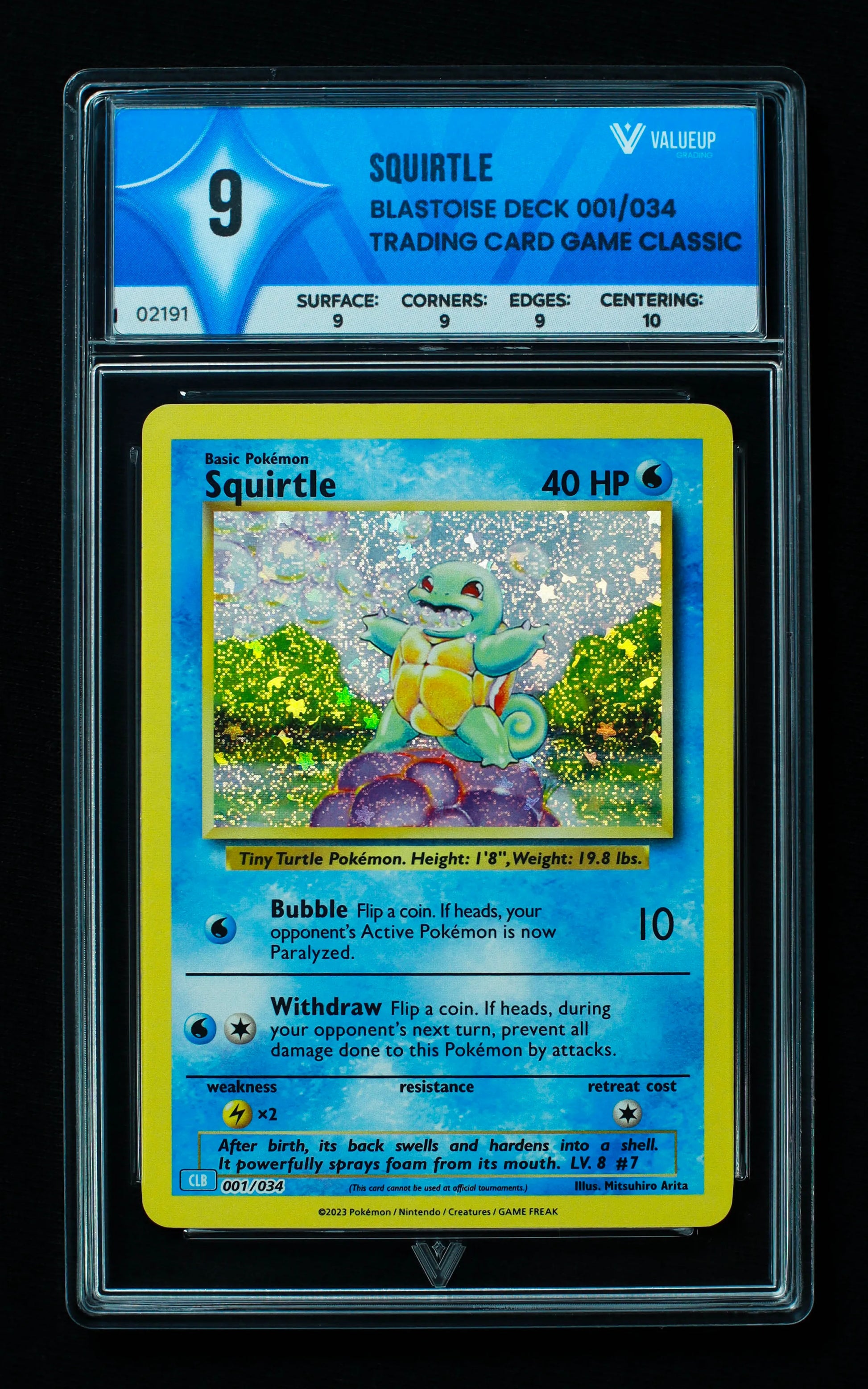 02191 SQUIRTLE Grading Card