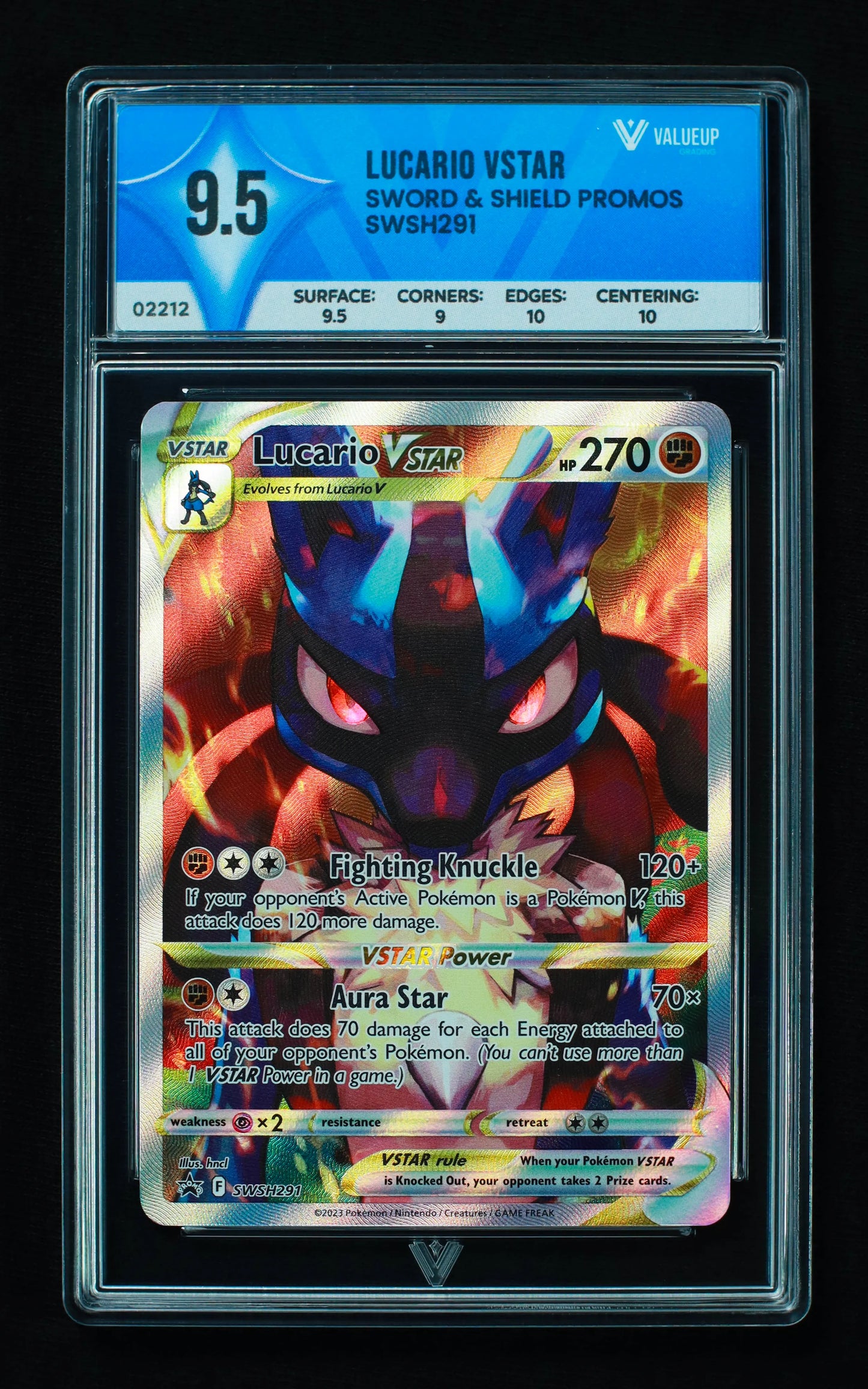 02212 LUCARIO VSTAR Grading Card