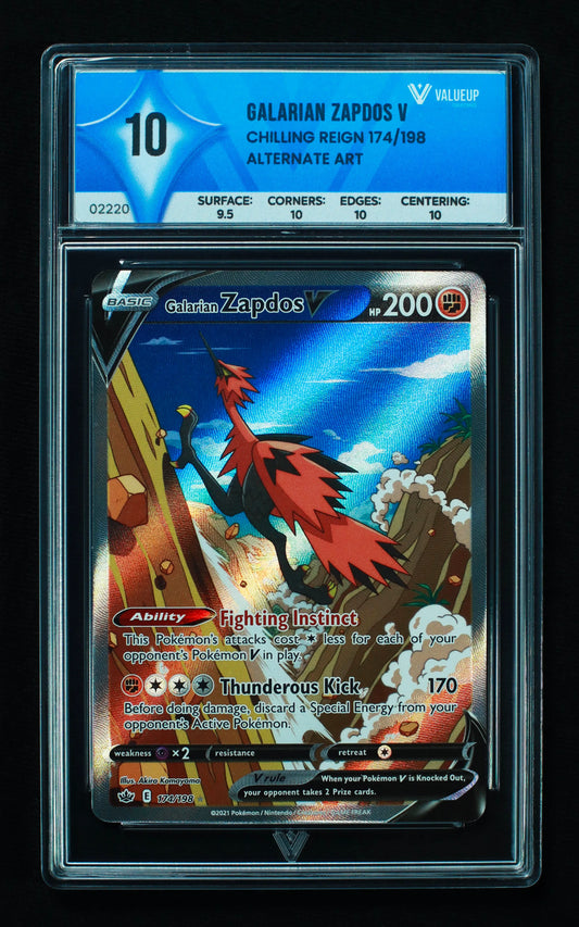 02220 GALARIAN ZAPDOS V Grading Card