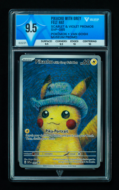 02221 PIKACHU WITH GREY FELT HAT