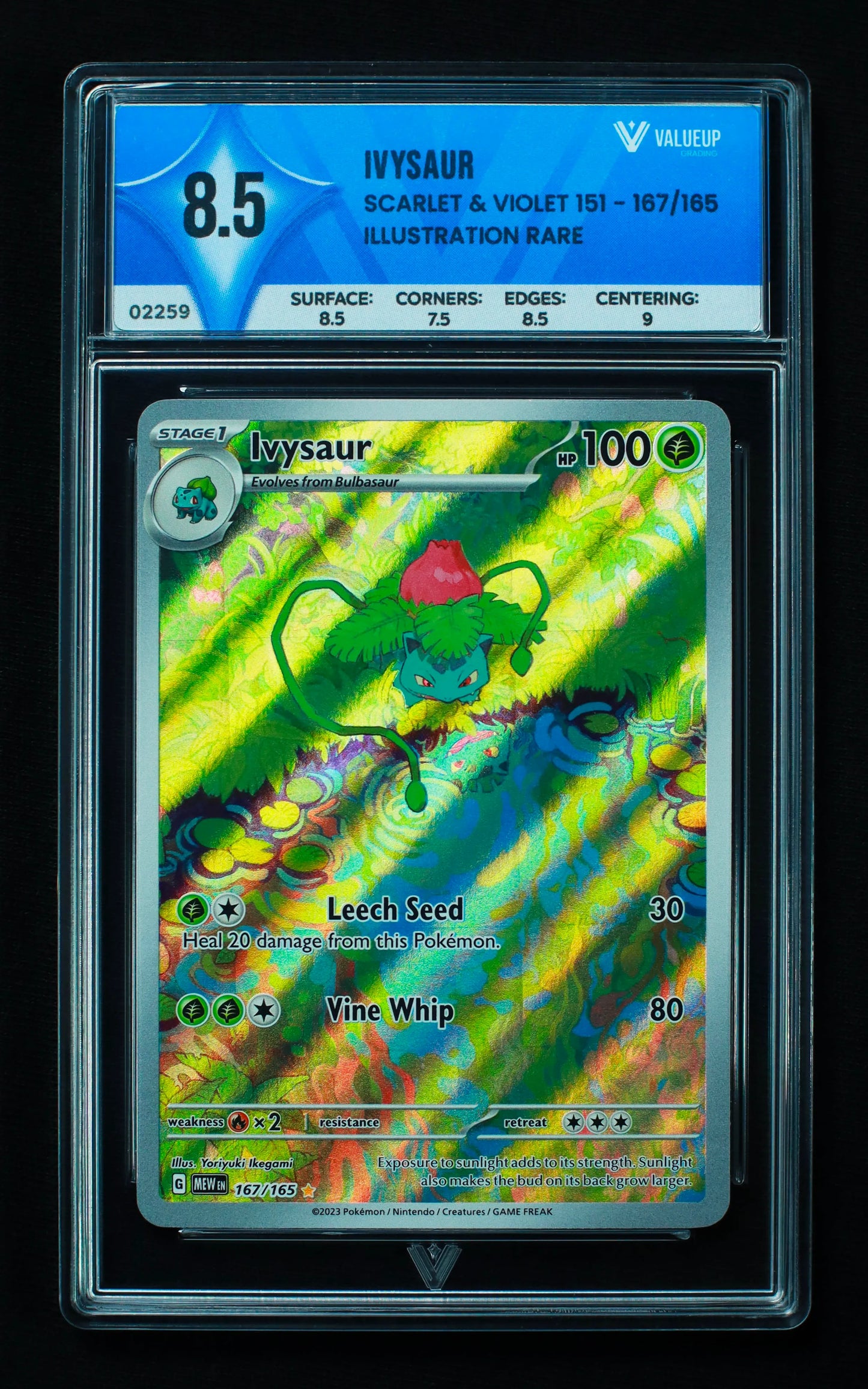 02259 IVYSAUR Grading Card