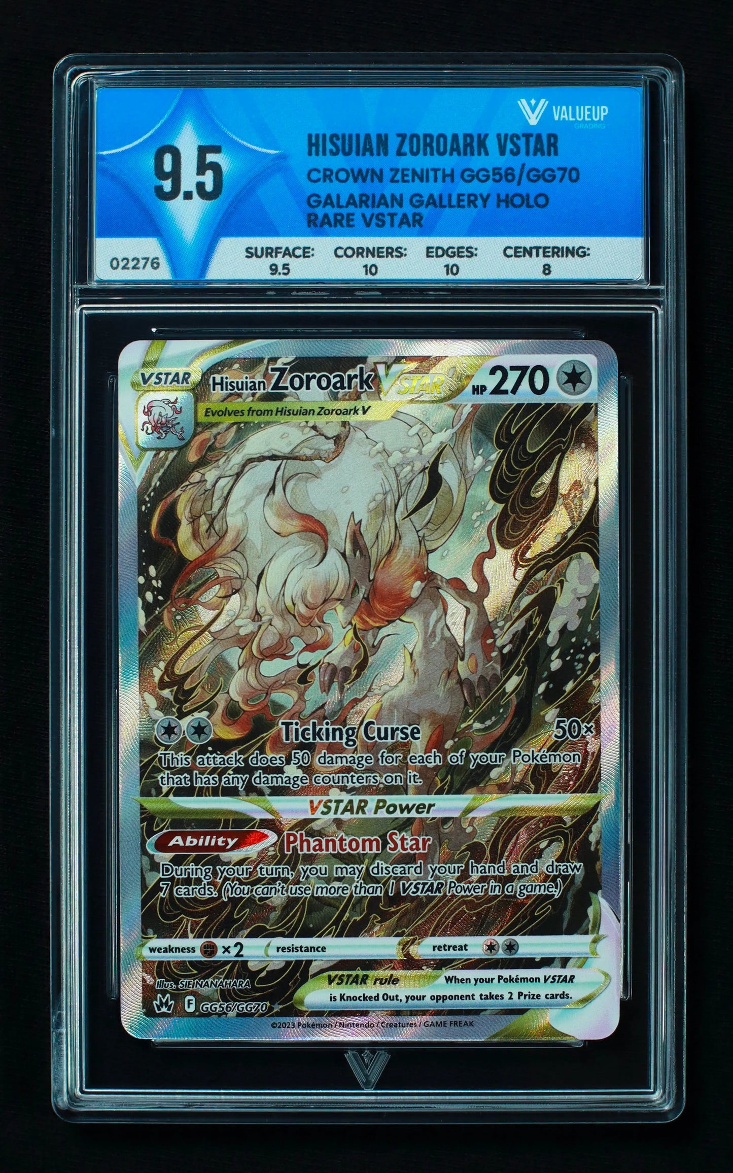 02276 HISUIAN ZOROARK VSTAR Grading Card