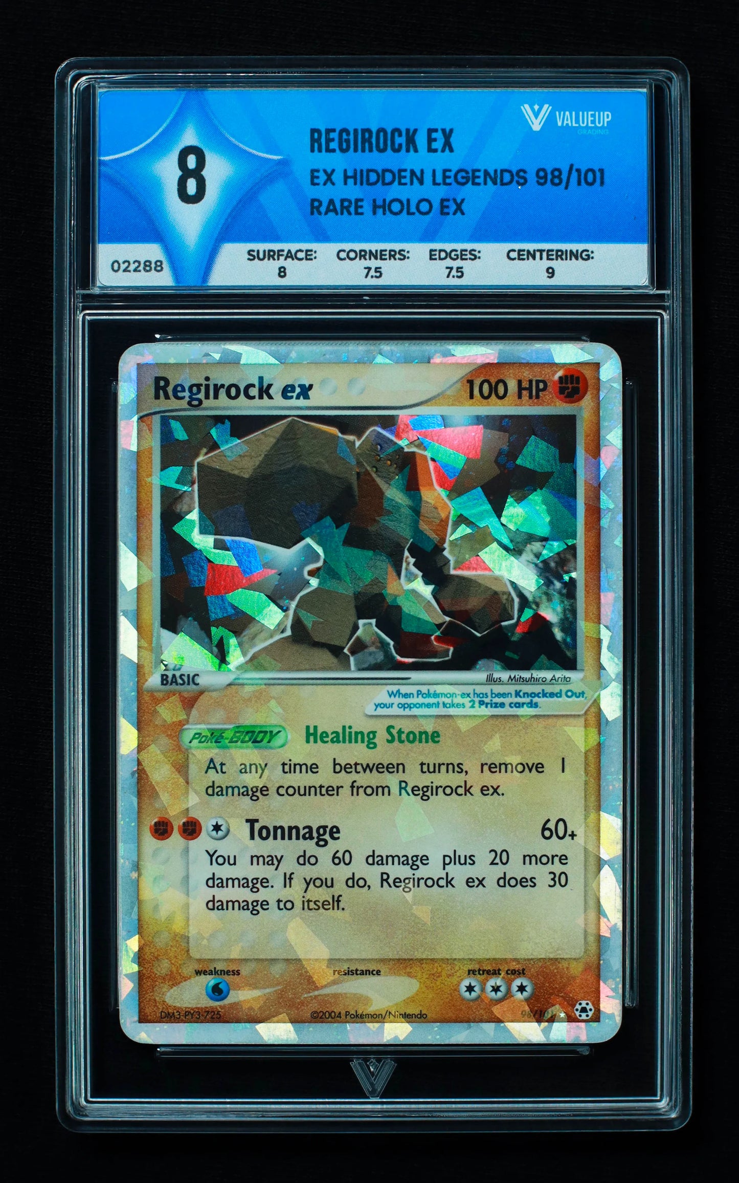02288 REGIROCK EX Grading Card