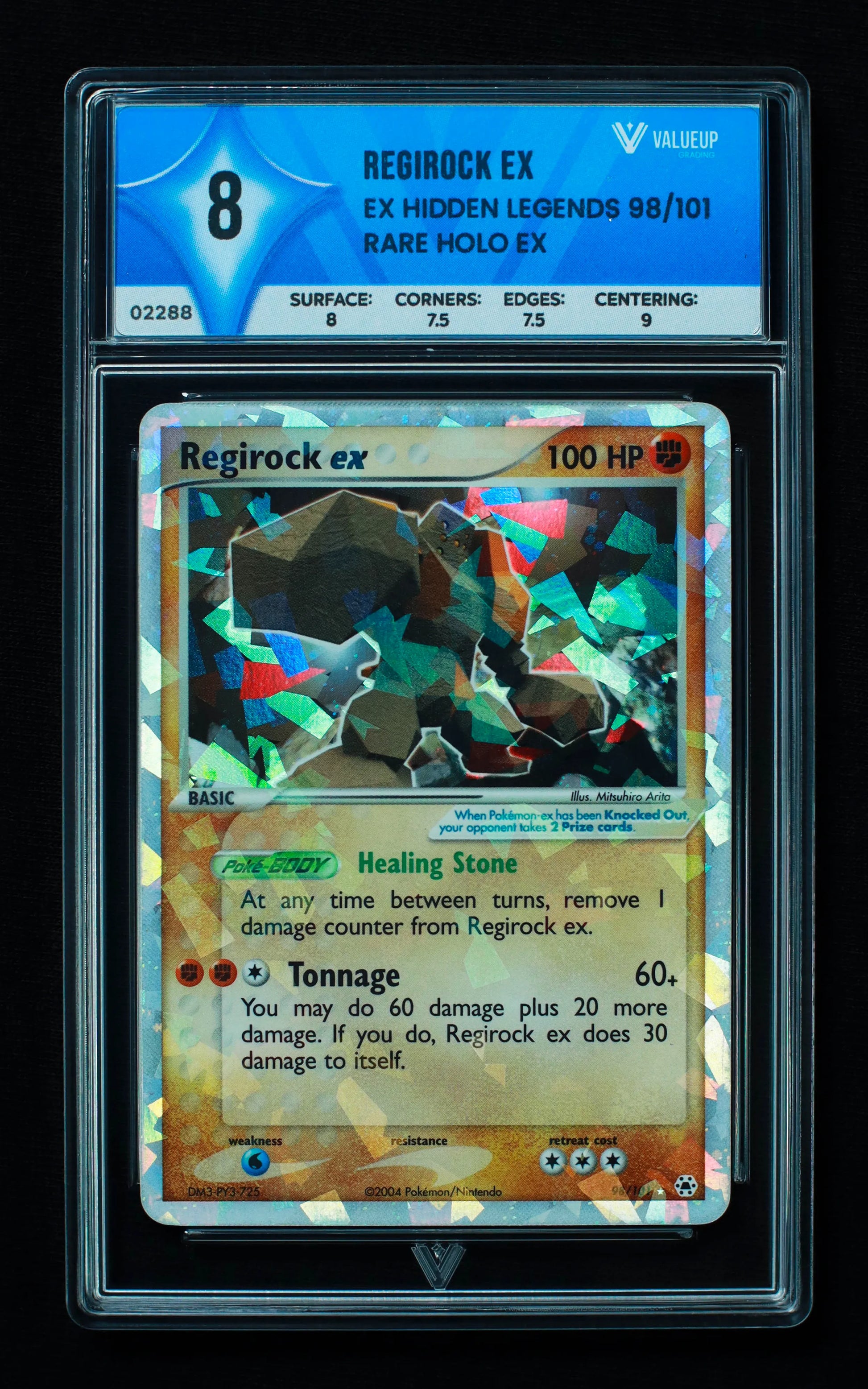 02288 REGIROCK EX Grading Card