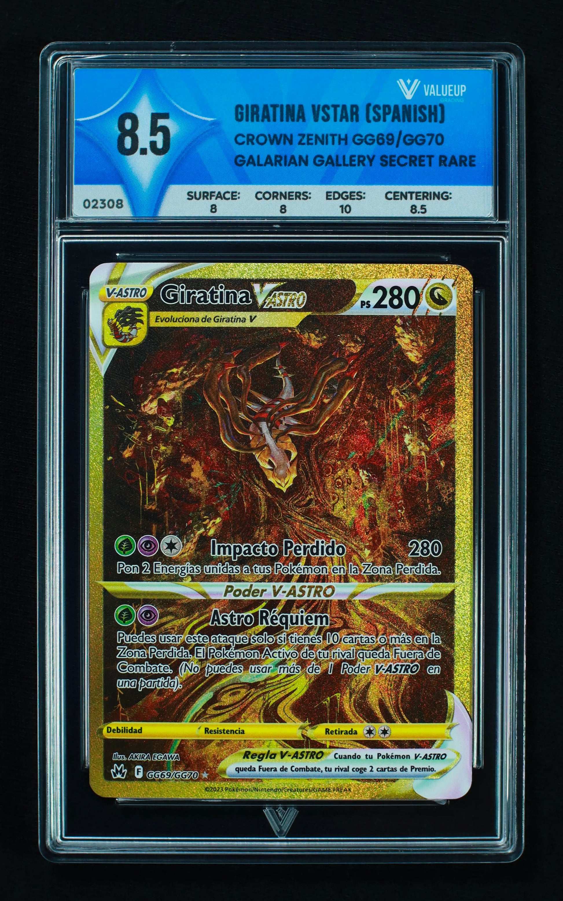 02308 GIRATINA VSTAR (SPANISH) Grading Card