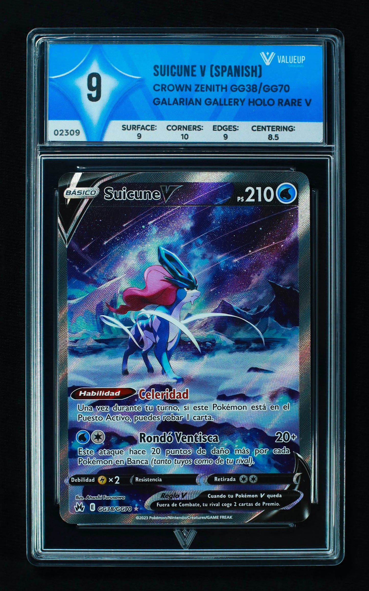 02309 SUICUNE V (SPANISH) Grading Card